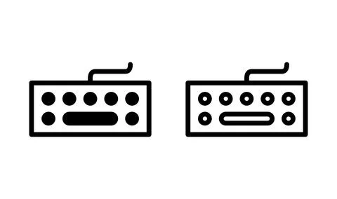 Keyboard icon vector. Computer keyboard icon. keypad Stock Illustration