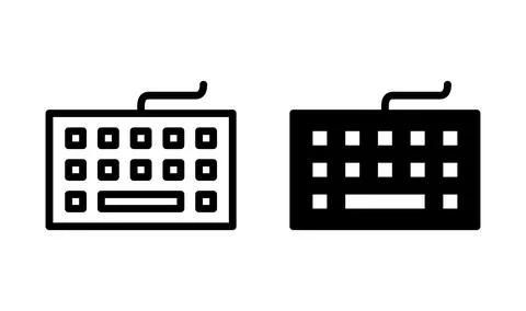 Keyboard icon vector. Computer keyboard icon. keypad Stock Illustration