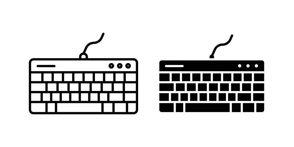 Keyboard icon vector design illustrations Stock Illustration