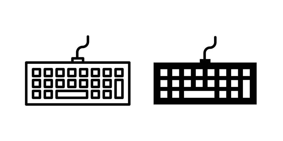 Keyboard icon vector editable eps10 Stock Illustration
