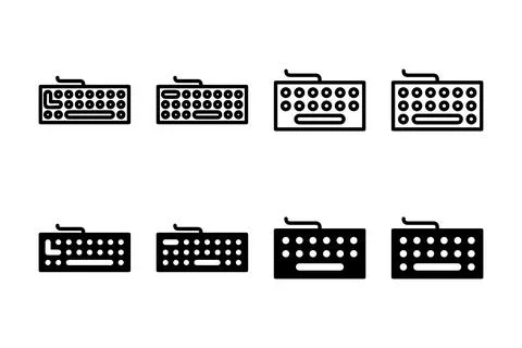 Keyboard icon vector illustration. keyboard sign and symbol Stock Illustration