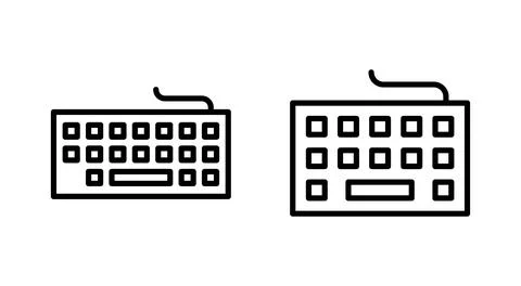 Keyboard icon vector. keyboard sign and symbol Illustrazione stock