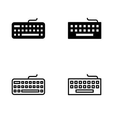 Keyboard icon vector. keyboard sign and symbol Stock Illustration