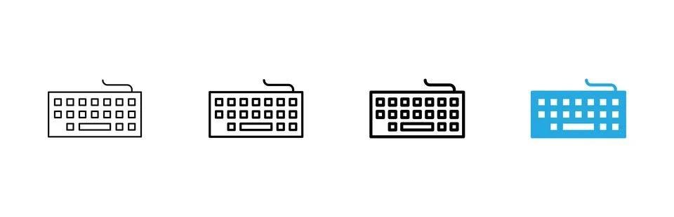 Keyboard icon vector. keyboard sign and symbol Stock Illustration