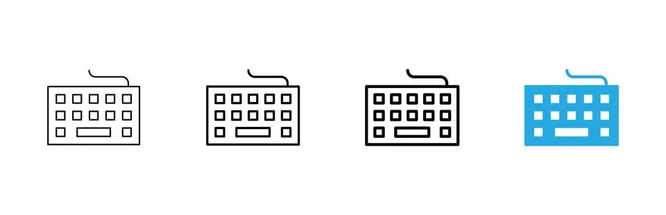 Keyboard icon vector. keyboard sign and symbol Stock Illustration