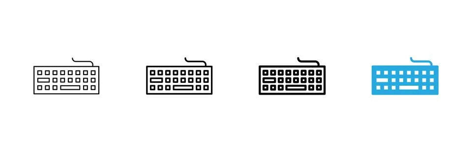 Keyboard icon vector. keyboard sign and symbol Stockillustratie