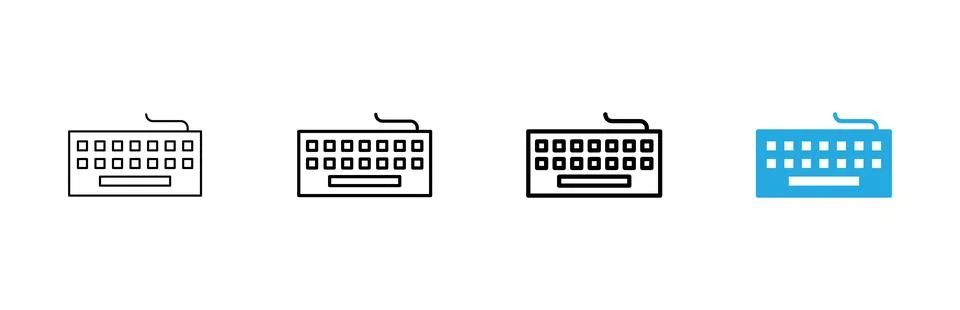 Keyboard icon vector. keyboard sign and symbol Stock Illustration