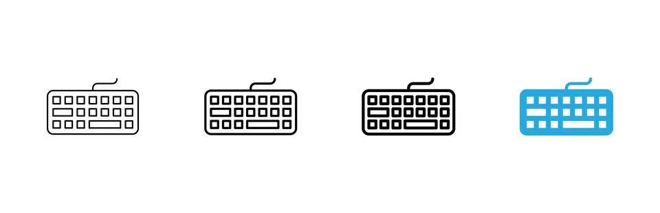 Keyboard icon vector. keyboard sign and symbol Stock Illustration