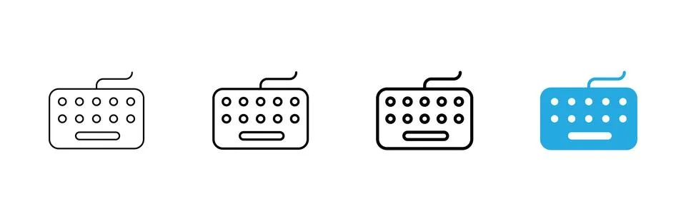 Keyboard icon vector. keyboard sign and symbol Stock Illustration