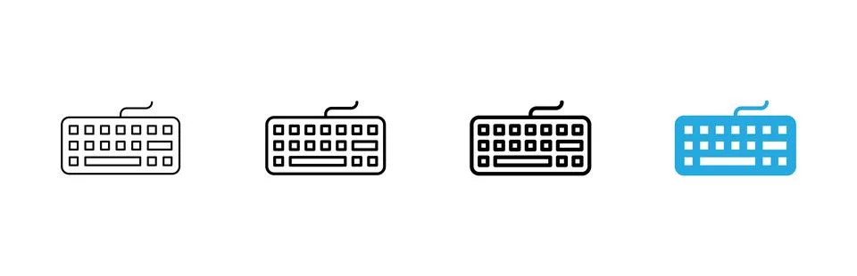 Keyboard icon vector. keyboard sign and symbol Stock Illustration