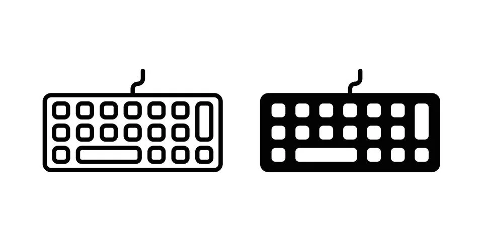 Keyboard icon vector symbol graphics Stock Illustration