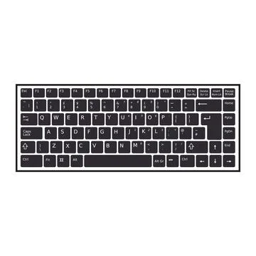 Keyboard icon on white Stock Illustration