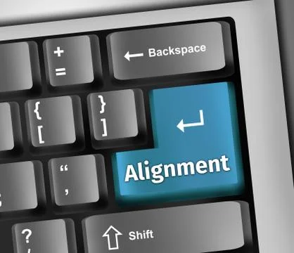 Keyboard Illustration Alignment Stock Illustration