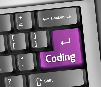 Keyboard illustration coding 스톡 일러스트