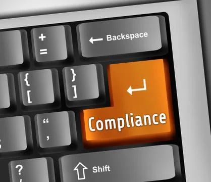 Keyboard illustration compliance Stock Illustration