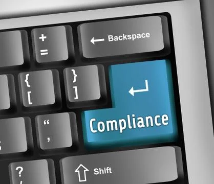 Keyboard illustration compliance Stock Illustration