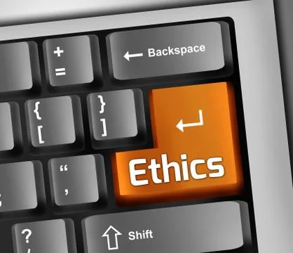 Keyboard illustration ethics Stock-Illustration