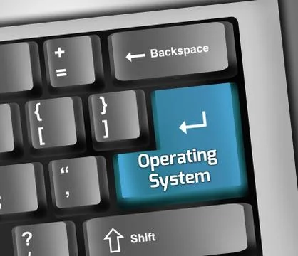 Keyboard illustration operating system Stock Illustration