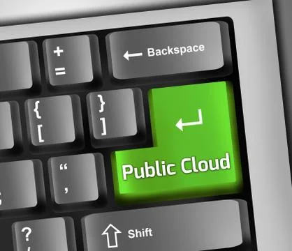 Keyboard Illustration Public Cloud Illustrazione stock