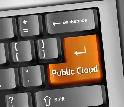 Keyboard Illustration Public Cloud Illustrazione stock