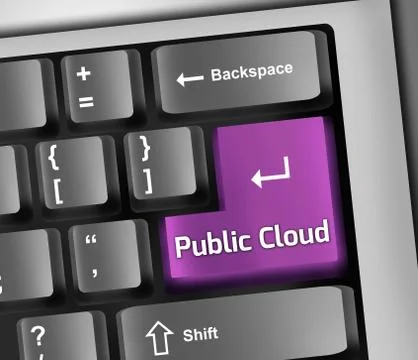 Keyboard Illustration Public Cloud Stock Illustration