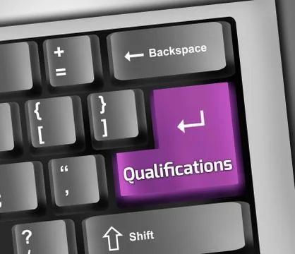 Keyboard Illustration Qualifications Ilustración de archivo