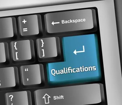 Keyboard Illustration Qualifications Stock Illustration