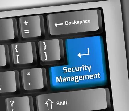 Keyboard Illustration Security Management Stock Illustration