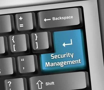 Keyboard Illustration Security Management Stock Illustration