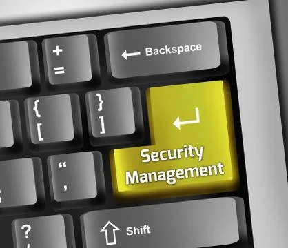 Keyboard Illustration Security Management Stock Illustration