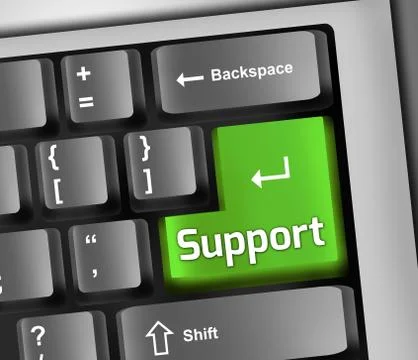 Keyboard illustration support Illustrazione stock