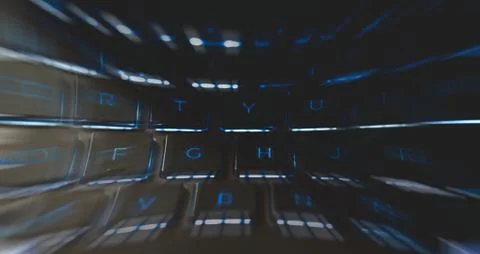 Keyboard iluminating in the dark Stock Photos