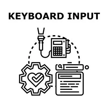 Keyboard input vector concept with information search Stock Illustration