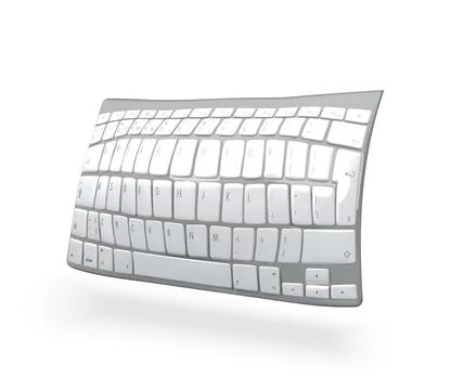 Keyboard isolated 3d illustration. Computer qwerty keyboard vector 3d icon Stock Illustration