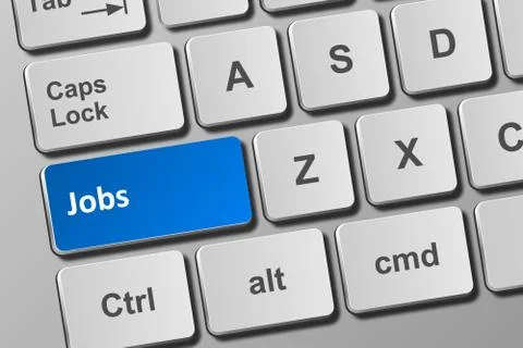 Keyboard with jobs button Stock Illustration