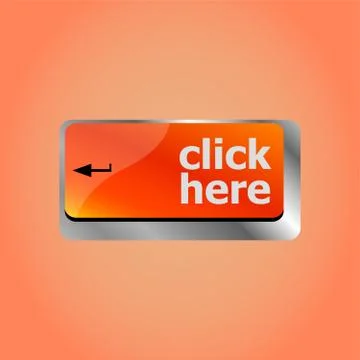 Keyboard key with click here button. internet concept Stock Illustration