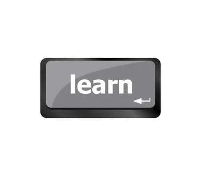 Keyboard with key Learn button. Internet education concept Stock Illustration