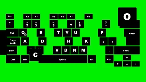 KEYBOARD keys  comes  one by one from out of the frame. 動画素材 87633349