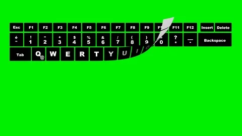 KEYBOARD keys comes from out of the frame and spread one by one. Stock Footage 93863563