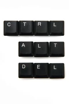 Keyboard keys - ctrl, alt, del Stock Photos