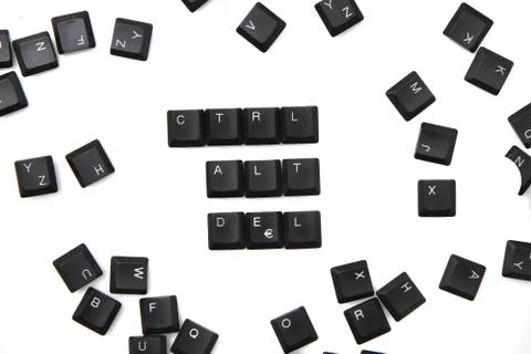 Keyboard keys - ctrl, alt, del Stock Photos