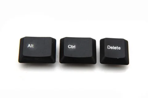 Keyboard keys - ctrl, alt, del Stock Photos