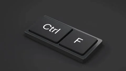 Keyboard keys ctrl and f for search find shortcut Stock Footage 333835083