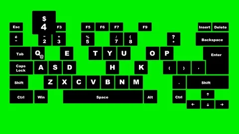 KEYBOARD keys disingrating in 18 seconds. Video stock 87607199