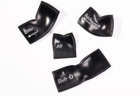 Keyboard keys distorted Stock Photos