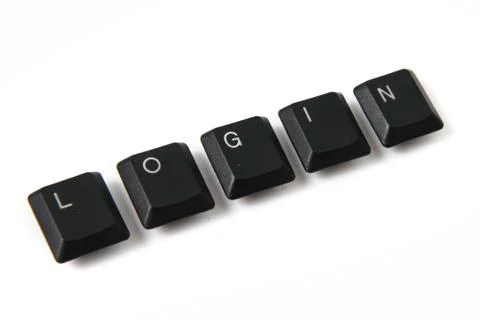 Keyboard keys - login 写真素材
