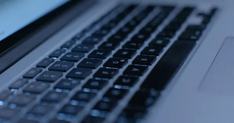 Keyboard laptop rotating Stock Footage 84595268