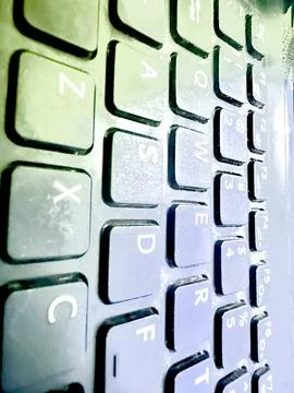 Keyboard of a laptop shot using macro mode Stock Photos