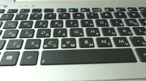 Keyboard laptop slide closeup Stock Footage 47517204