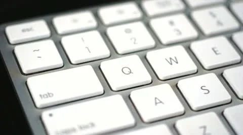 Keyboard - Left To Right Camera Motion Stock Footage 12316817